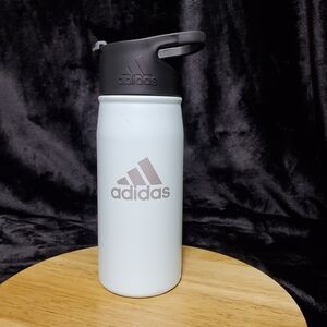 Adidas Metal Water Bottle Gym Sporty Athletic Outdoor Easy-Carry Metal Thermos